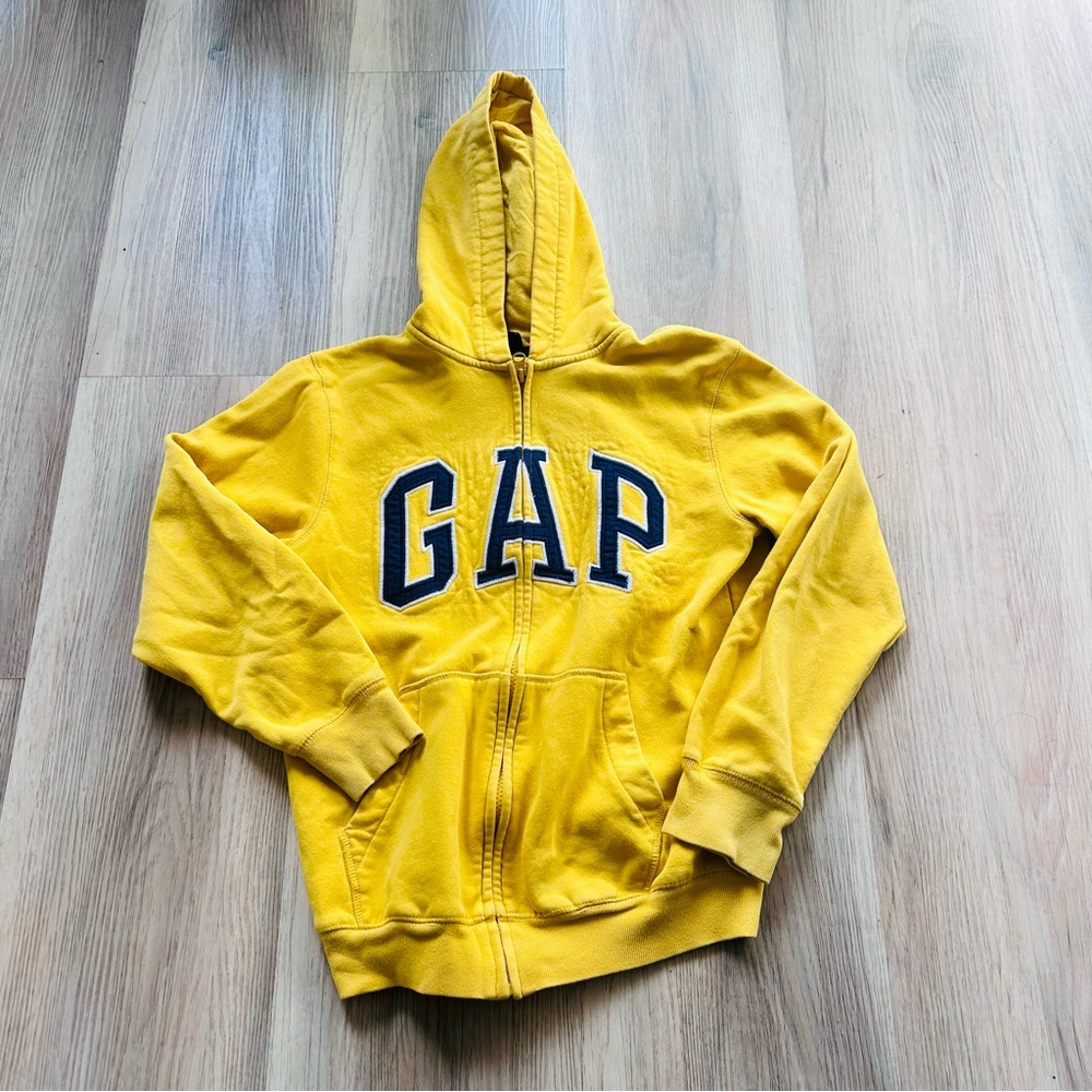 3 for $15 deal/ GAP Factory Kids Yellow Hoodie with Navy Logo XXL 12-14